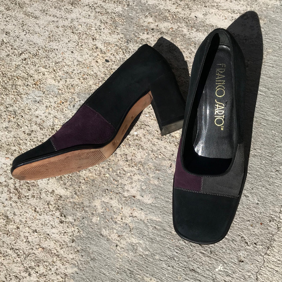 Franco Sarto suede patchwork square heels 7.5 - Picture 4 of 8